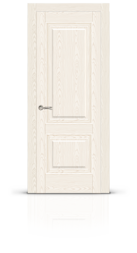 Межкомнатная дверь Элеганс-1 остекленная белый ясень 14777