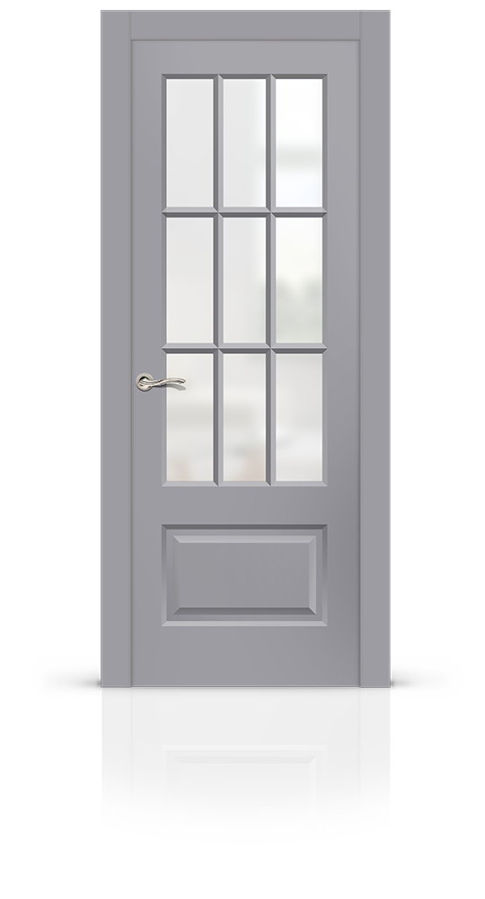 Межкомнатная дверь Олимп остекленная эмаль ral 7040 22901