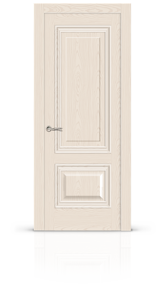 Межкомнатная дверь Элеганс-4 остекленная ясень крем 15787