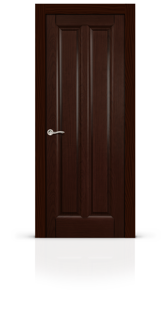 Межкомнатная дверь Крит остекленная ясень шоколад 16880