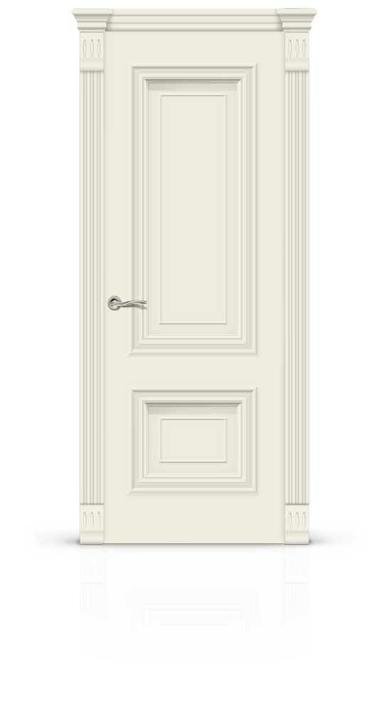 Межкомнатная дверь Мальта-1 остекленная эмаль ral 9001 21930