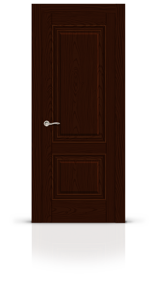 Межкомнатная дверь Элеганс-1 остекленная ясень шоколад 14968