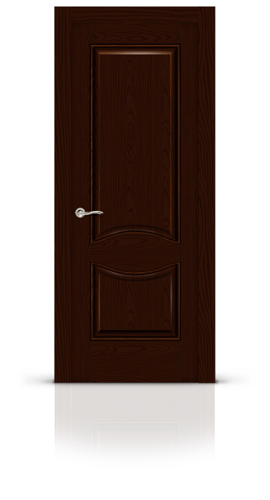 Межкомнатная дверь Онтарио остекленная ясень шоколад 14476