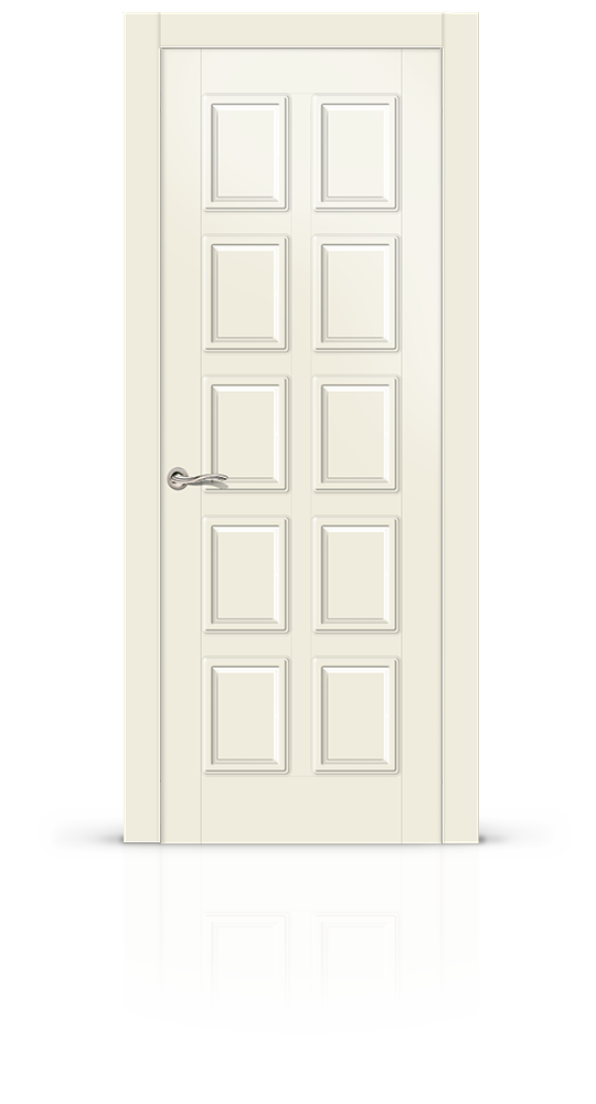 Межкомнатная дверь Ориан остекленная эмаль ral 9001 11228