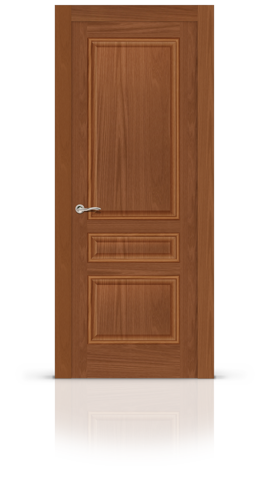 Межкомнатная дверь Малахит-2 в багете глухая американский орех 21670