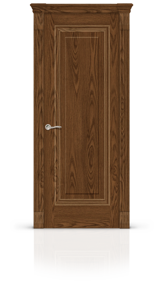 Межкомнатная дверь Элеганс-5 остекленная дуб мореный 21219