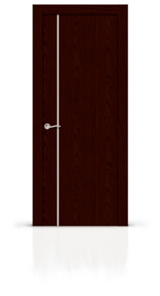 Межкомнатная дверь Лучия-1 остекленная ясень шоколад 24035