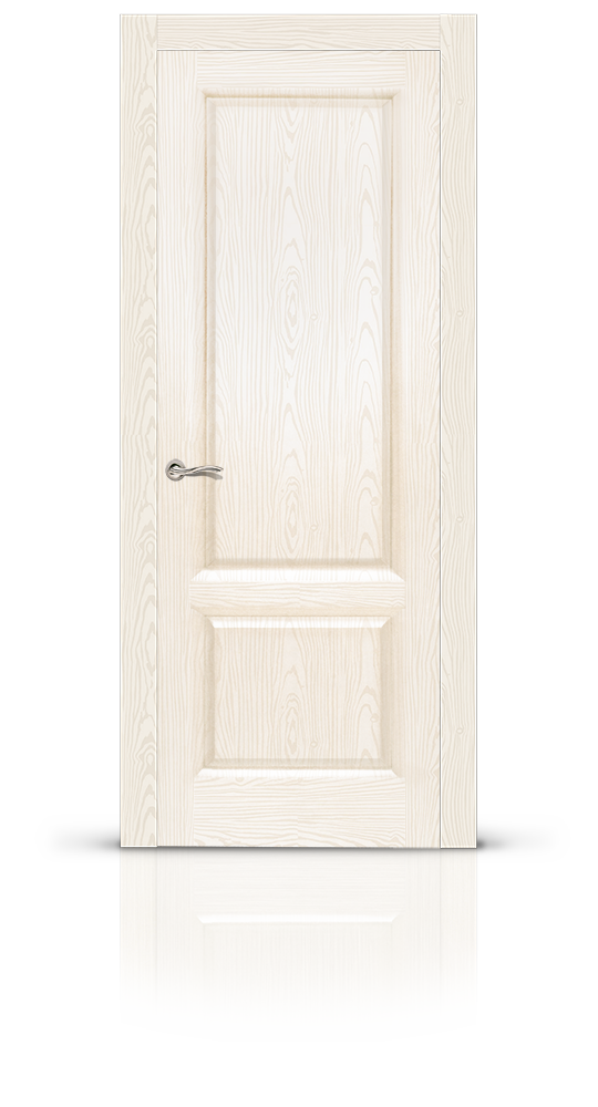 Межкомнатная дверь Малахит-1 Classic остекленная белый ясень 13539