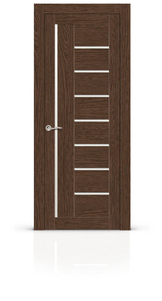 Межкомнатная дверь Верджинио остекленная экошпон орех 8827