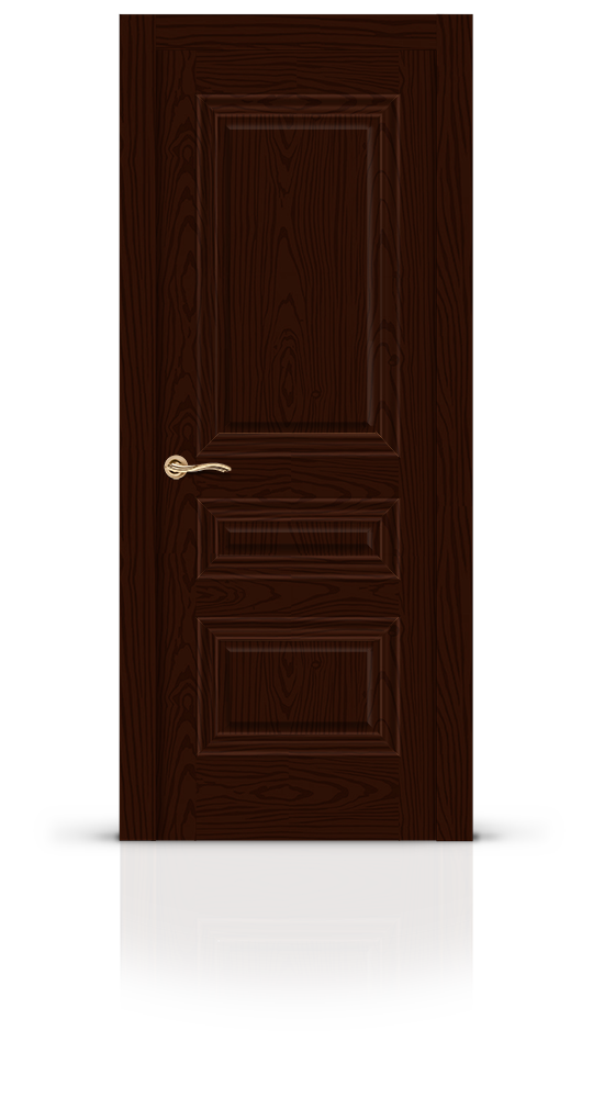 Межкомнатная дверь Элеганс-2 остекленная ясень шоколад 15600