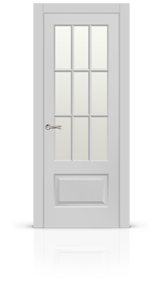 Межкомнатная дверь Олимп остекленная эмаль ral 7047 22912