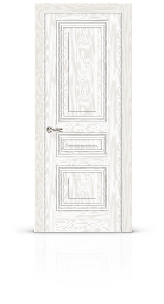 Межкомнатная дверь Элеганс-3 остекленная белый ясень 15654