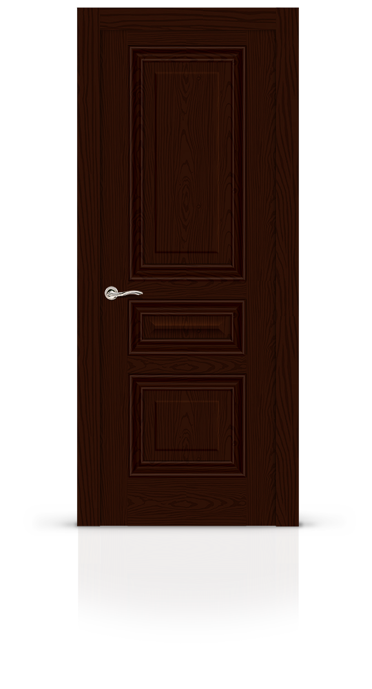 Межкомнатная дверь Элеганс-3 остекленная ясень шоколад 15717