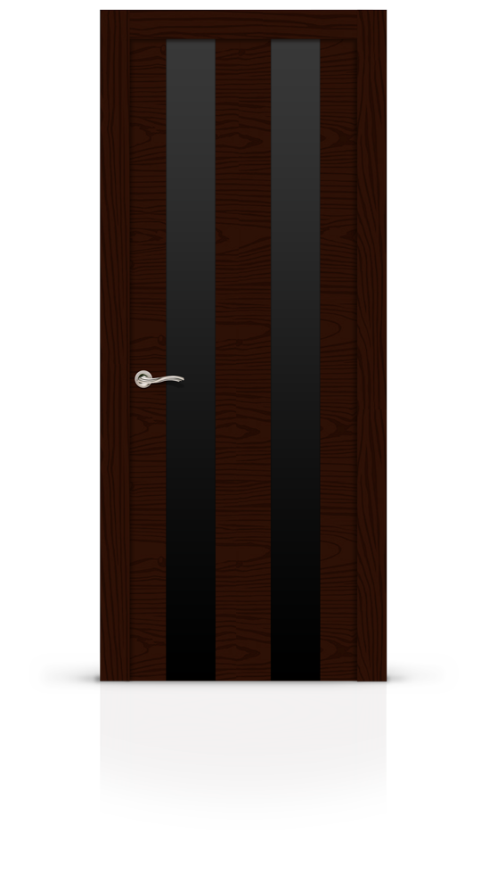 Межкомнатная дверь Ультра-2 остекленная ясень шоколад 23743