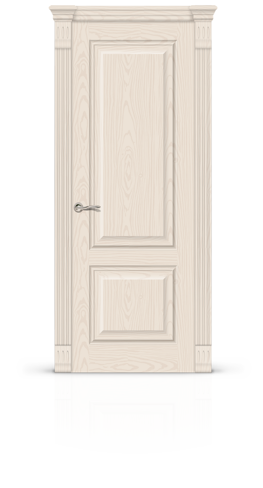 Межкомнатная дверь Малахит-1 остекленная ясень крем 22076