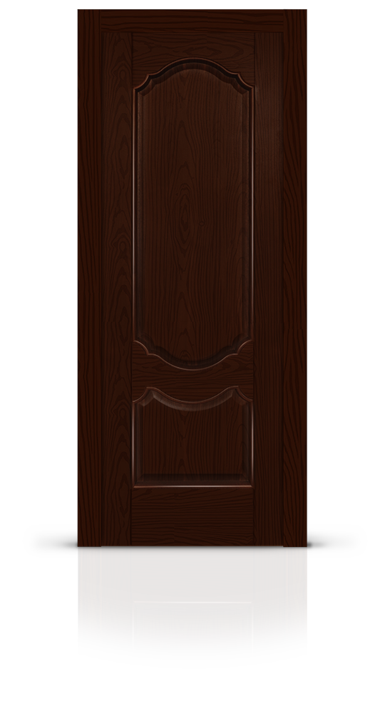 Межкомнатная дверь Гиацинт остекленная ясень шоколад 13372