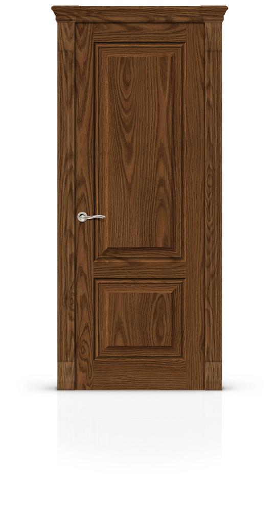 Межкомнатная дверь Малахит-1 глухая дуб мореный 22096