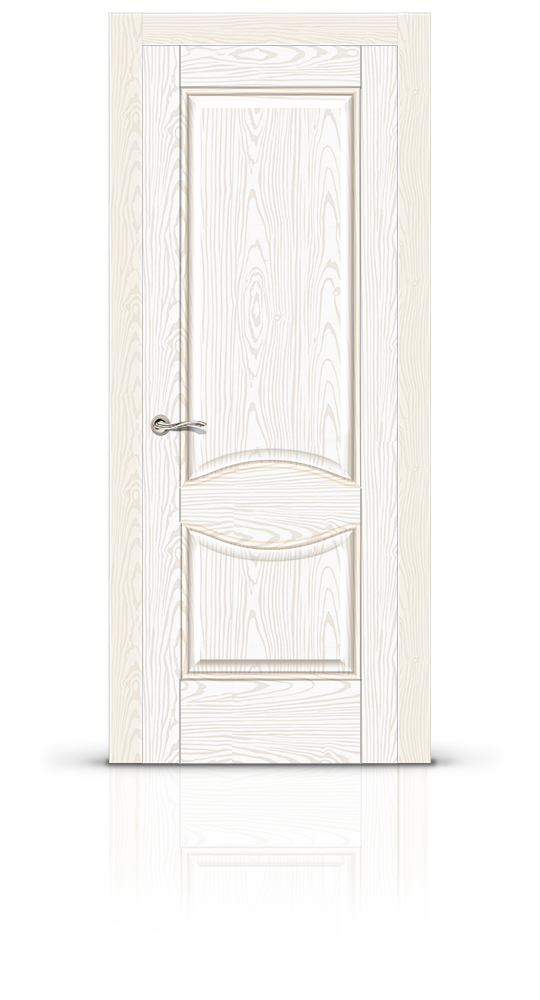 Межкомнатная дверь Онтарио остекленная белый ясень 14211