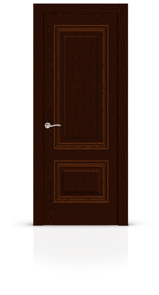 Межкомнатная дверь Элеганс-4 остекленная ясень шоколад 15830