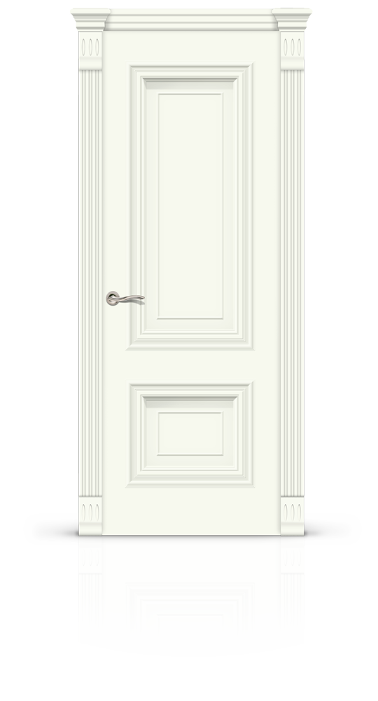 Межкомнатная дверь Мальта-1 остекленная эмаль ral 9010 22016