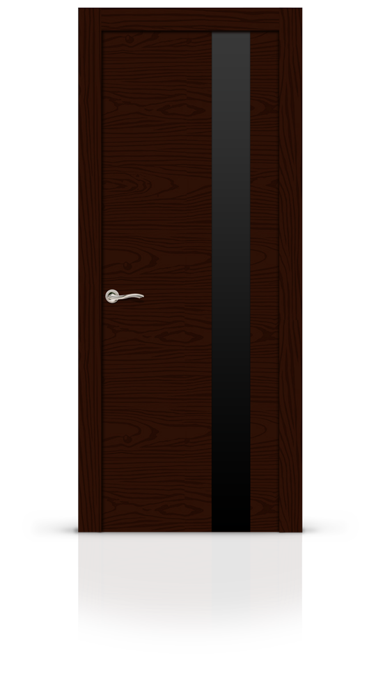 Межкомнатная дверь Ультра остекленная ясень шоколад 23671