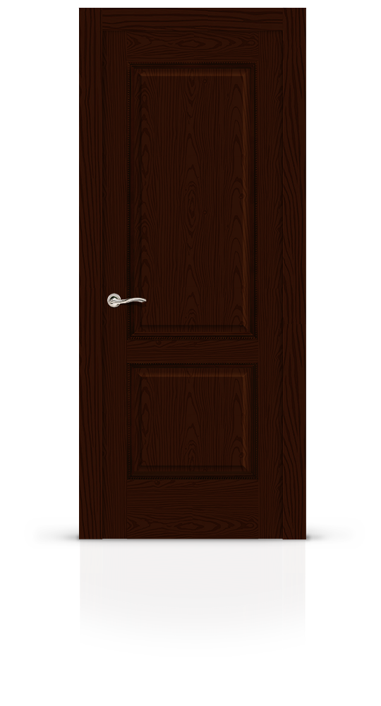 Межкомнатная дверь Бристоль остекленная ясень шоколад 9090