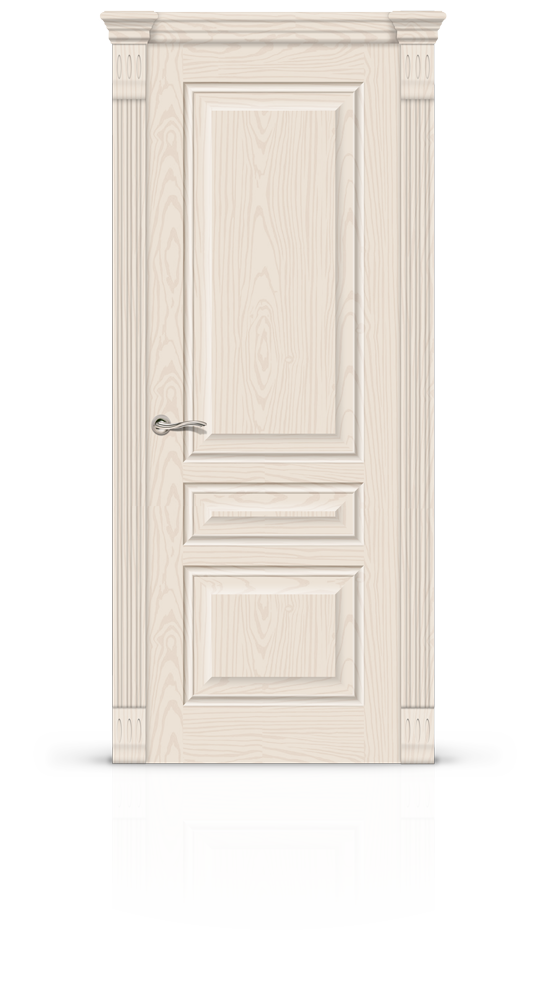 Межкомнатная дверь Малахит-2 остекленная ясень крем 22219