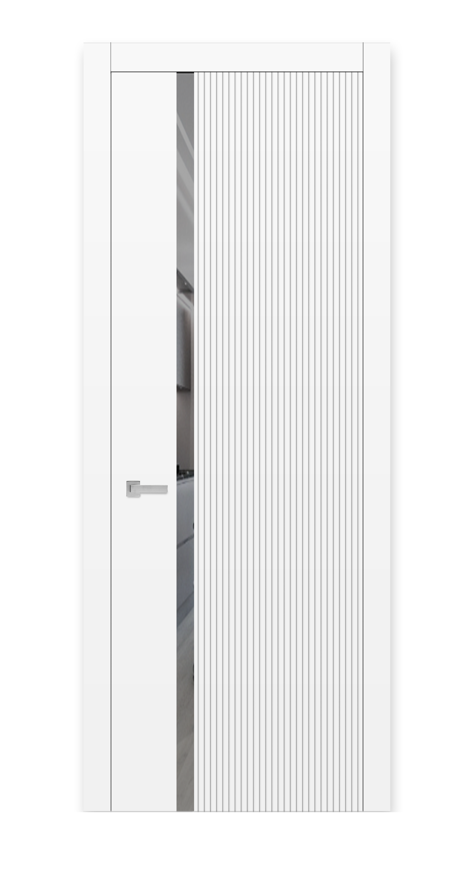 Межкомнатная дверь Урбан-3 остекленная эмаль ral 9003 24954