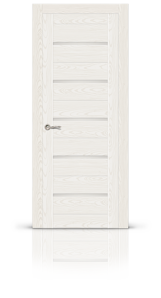 Межкомнатная дверь Турин-5 остекленная белый ясень 8624