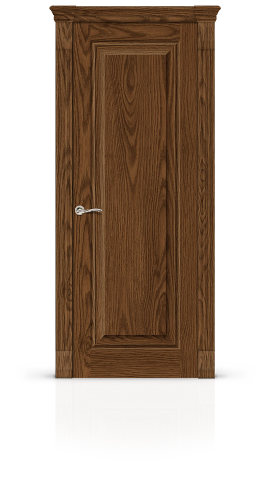Межкомнатная дверь Малахит-4  глухая дуб мореный 22366