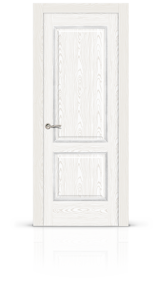 Межкомнатная дверь Бристоль остекленная белый ясень 8761
