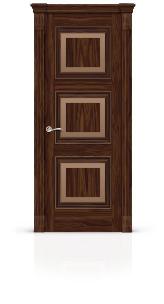 Межкомнатная дверь Элеганс-8 остекленная американский орех 21364