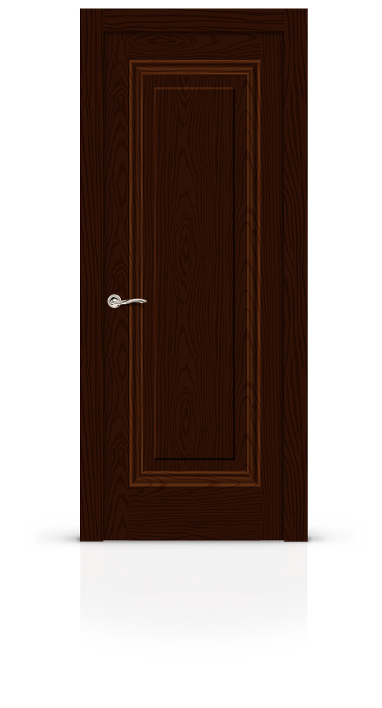 Межкомнатная дверь Элеганс-5 остекленная ясень шоколад 15941