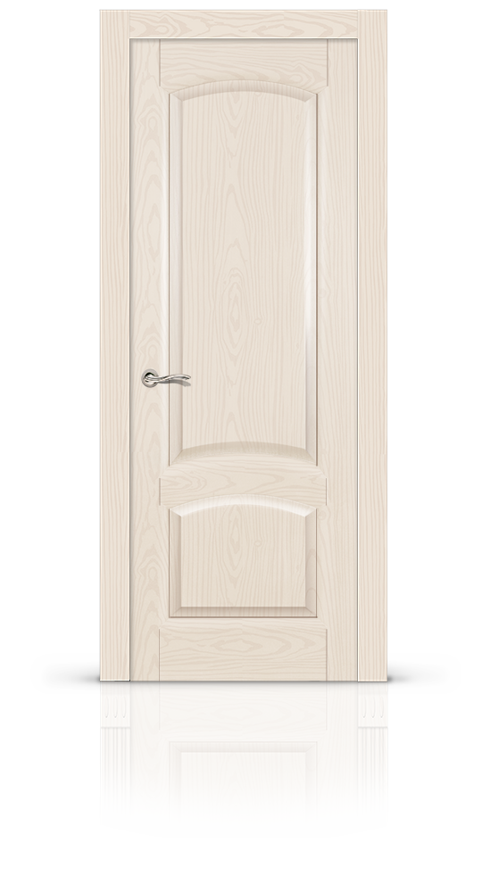 Межкомнатная дверь Александрит остекленная ясень крем 19105