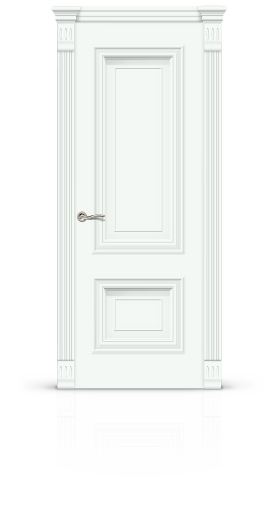 Межкомнатная дверь Мальта-1 остекленная эмаль ral 9003 22003