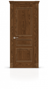 Межкомнатная дверь Лувр-2 глухая дуб мореный 20806