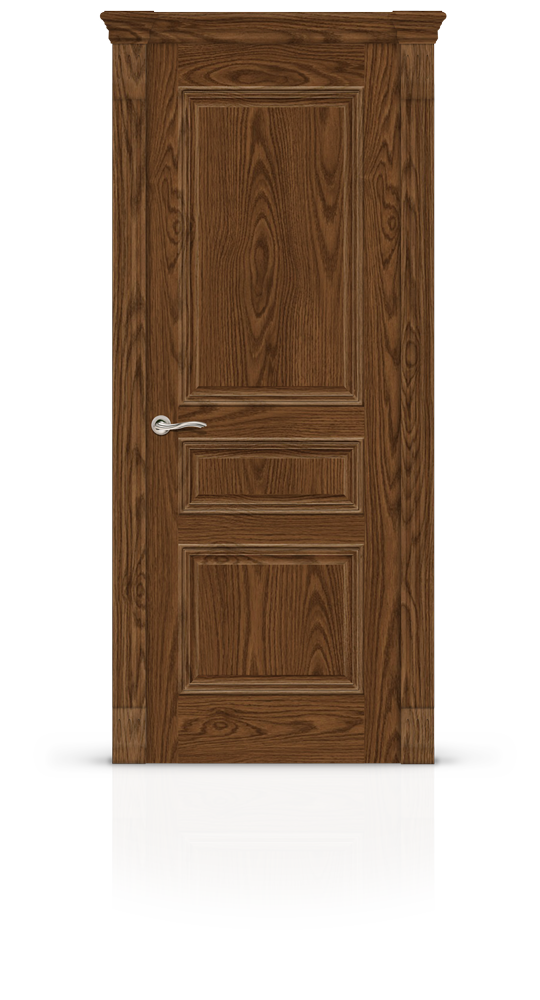 Межкомнатная дверь Лувр-2 глухая дуб мореный 20802