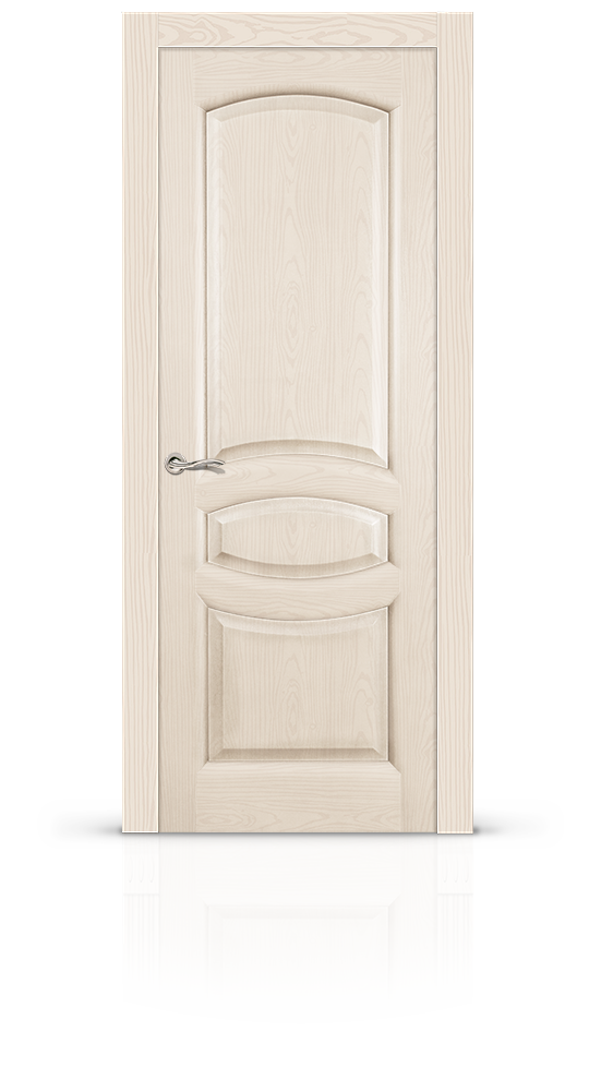 Межкомнатная дверь Топаз остекленная ясень крем 16433