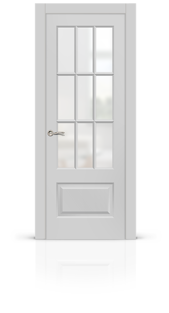 Межкомнатная дверь Олимп остекленная эмаль ral 7047 22916
