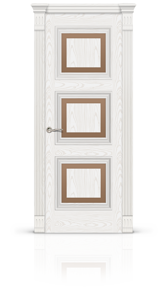 Межкомнатная дверь Элеганс-8 остекленная белый ясень 21367