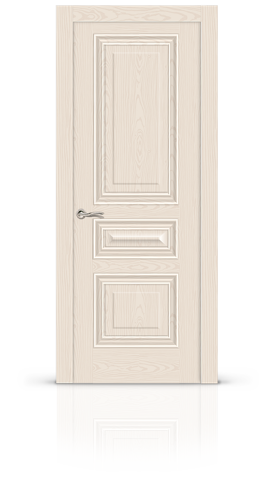 Межкомнатная дверь Элеганс-3 остекленная ясень крем 15688