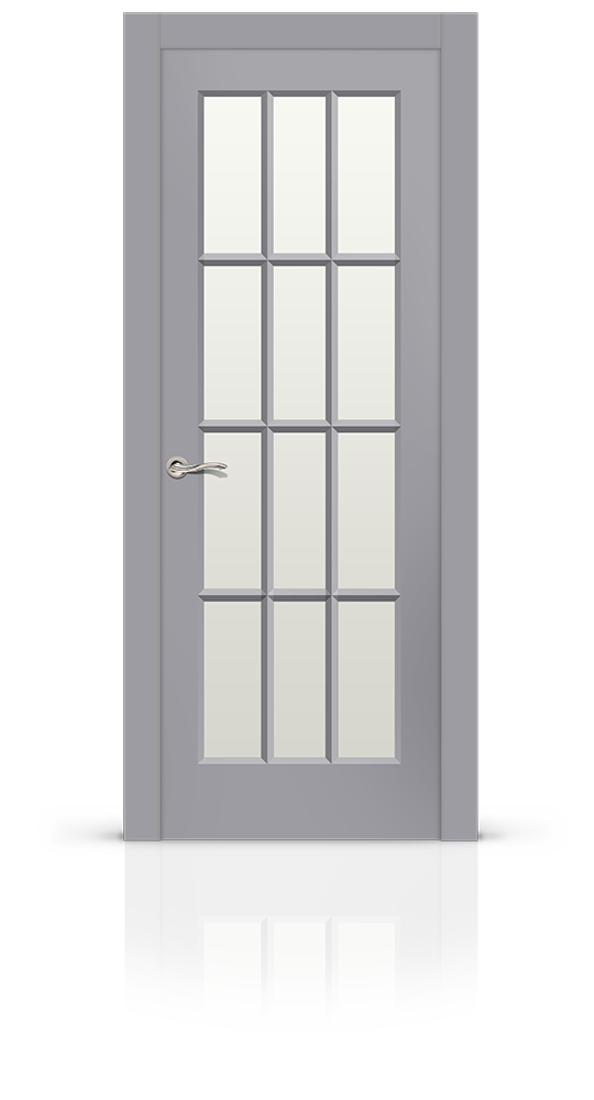 Межкомнатная дверь Олимп-2 остекленная эмаль ral 7040 22973
