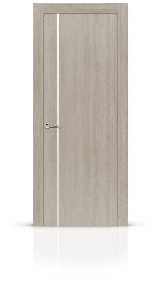 Межкомнатная дверь Лучия-1 остекленная экошпон ясень кремовый 20042