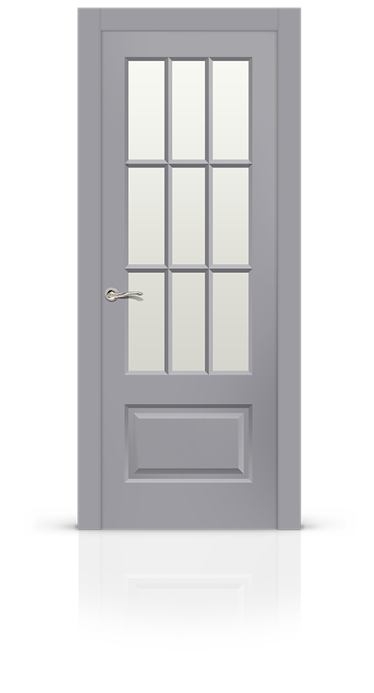 Межкомнатная дверь Олимп остекленная эмаль ral 7040 22888