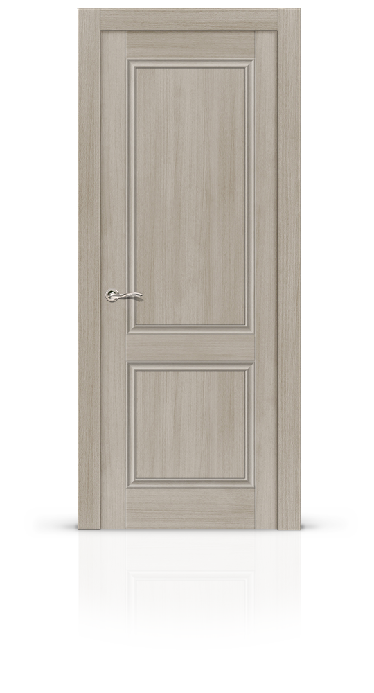 Межкомнатная дверь Энигма-1 остекленная экошпон ясень кремовый 9669