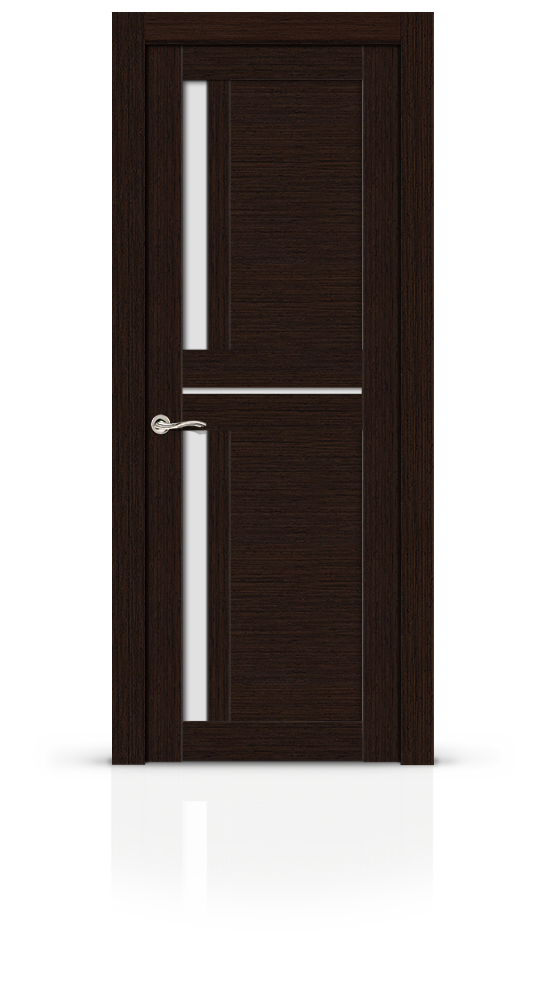Межкомнатная дверь Баджио остекленная экошпон венге 8974