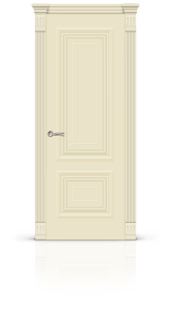 Межкомнатная дверь Мартель остекленная эмаль ral 1013 21016