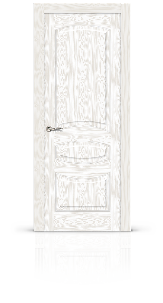 Межкомнатная дверь Топаз-2 остекленная белый ясень 12063
