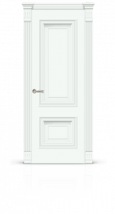 Межкомнатная дверь Мальта-1 остекленная эмаль ral 9003 21935