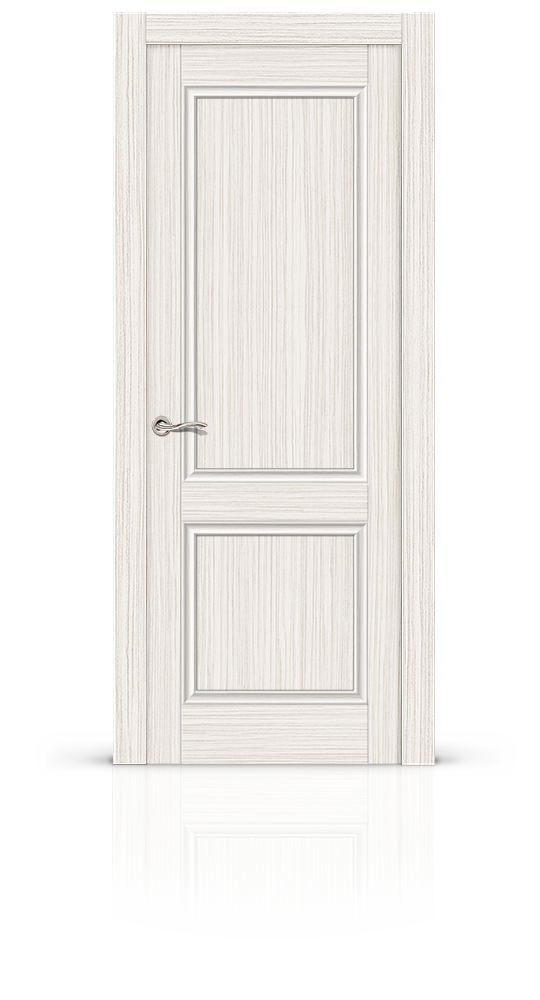 Межкомнатная дверь Энигма-1 остекленная экошпон беленый дуб 9637